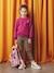 Basic meisjessweater met motief antraciet+donkerpaars+inktblauw+koraal+pioenroos+salie+vanille - vertbaudet enfant 
