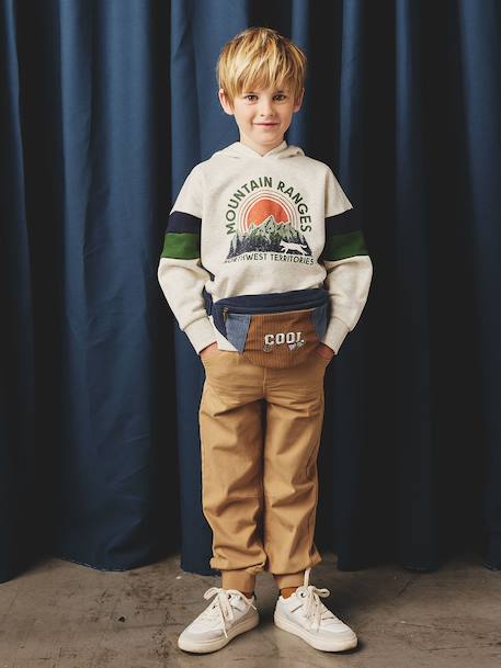 Heuptas « Cool school » jongen in fluweel / velours nachtblauw - vertbaudet enfant 