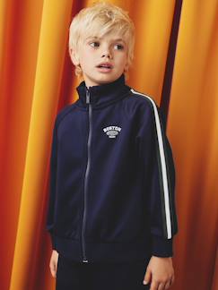 -Sweater voor jongens met lange mouwen en opstaande kraag