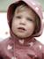 Bedrukte regenjas met capuchon voor baby's, gevoerd met fleece oudroze - vertbaudet enfant 