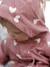 Bedrukte regenjas met capuchon voor baby's, gevoerd met fleece oudroze - vertbaudet enfant 