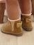 Elastische leren laarsjes voor meisjesbaby's beige, bedrukt+bordeauxrood+CAMEL+marineblauw+zwart - vertbaudet enfant 