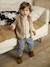Mouwloos vestje baby in sherpa ecru+taupe - vertbaudet enfant 