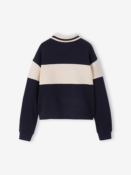 Sweater met polokraag voor meisjes JONEN marineblauw - vertbaudet enfant 