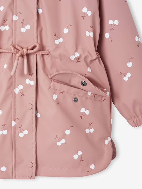 Regenjas met magische stippen voor meisjes bedrukte salie+hemelsblauw+lichtroze+rouge+rozen - vertbaudet enfant 