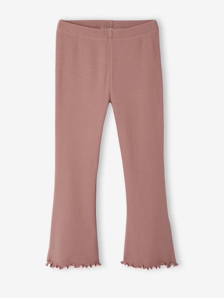Set met sweater met print en uitlopende legging voor meisjes rozenhout - vertbaudet enfant 