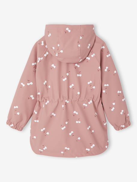 Regenjas met magische stippen voor meisjes bedrukte salie+hemelsblauw+lichtroze+rouge+rozen - vertbaudet enfant 