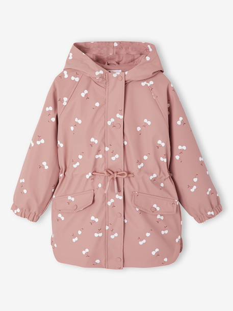 Regenjas met magische stippen voor meisjes bedrukte salie+hemelsblauw+lichtroze+rouge+rozen - vertbaudet enfant 
