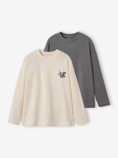-Set van 2 t-shirts met verwassen effect voor jongens JONEN