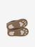 Klittenband baby slofjes van soepel leer beige, bedrukt+goud - vertbaudet enfant 