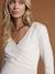 Set van 2 T-shirts voor zwangerschap en borstvoeding van Fiona ENVIE DE FRAISE ecru+zwart - vertbaudet enfant 