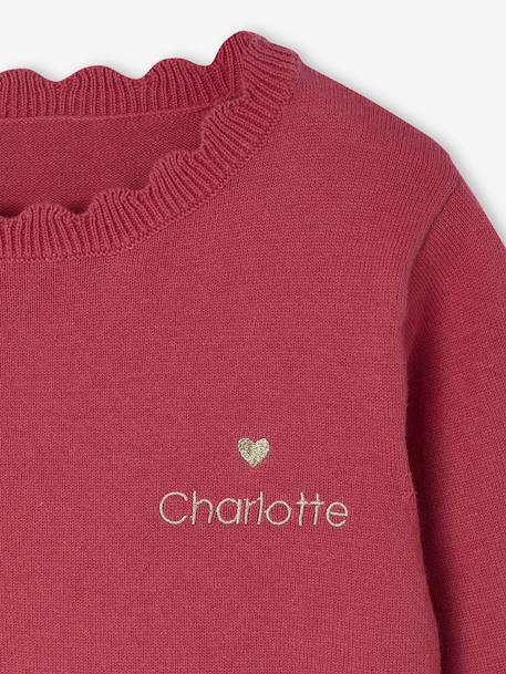 Meisjestrui BASICS personaliseerbaar framboos+gemêleerd beige+groengrijs+marineblauw+pioenroos - vertbaudet enfant 