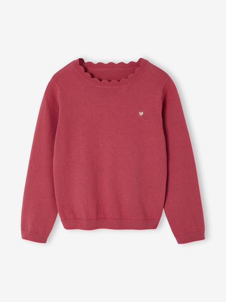 Meisjestrui BASICS personaliseerbaar framboos+gemêleerd beige+groengrijs+marineblauw+pioenroos - vertbaudet enfant 