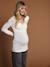 Set van 2 T-shirts voor zwangerschap en borstvoeding van Fiona ENVIE DE FRAISE ecru+zwart - vertbaudet enfant 