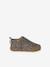 Klittenband baby slofjes van soepel leer beige, bedrukt+goud - vertbaudet enfant 
