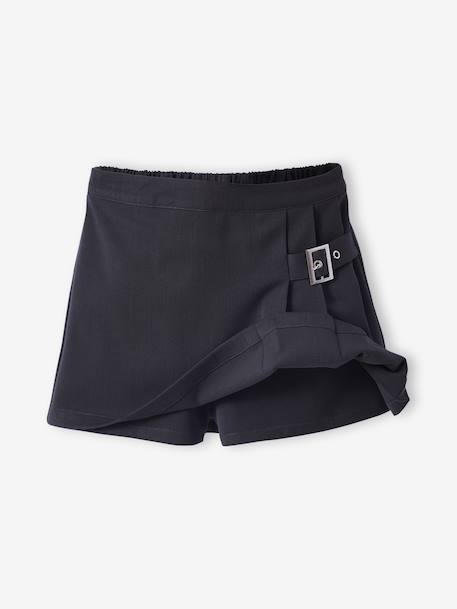 Geplooide skort voor meisjes JONEN antraciet+marineblauw - vertbaudet enfant 