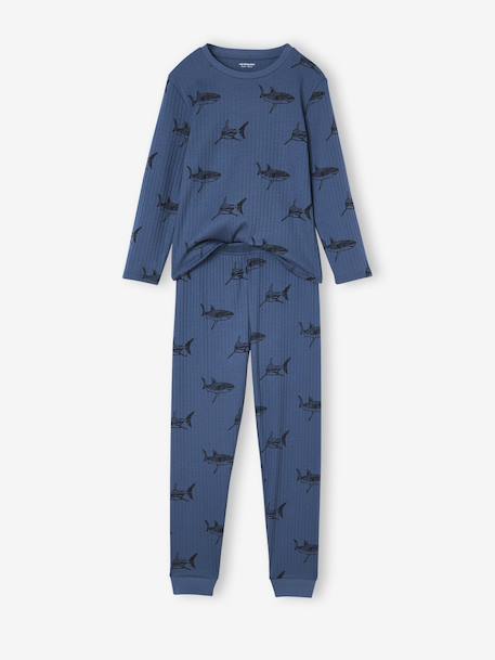 Set van 2 jongenspyjama's Haai marineblauw - vertbaudet enfant 