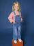 Wijde salopet van jeans voor meisjes denimgrijs+middenblauw+stone+zwart denim - vertbaudet enfant 