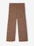 Wijde fleece legging voor meisjes bruin, bedrukt+marineblauw+vanille - vertbaudet enfant 