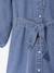 Jurk in fantasie jeans voor meisjes middenblauw - vertbaudet enfant 
