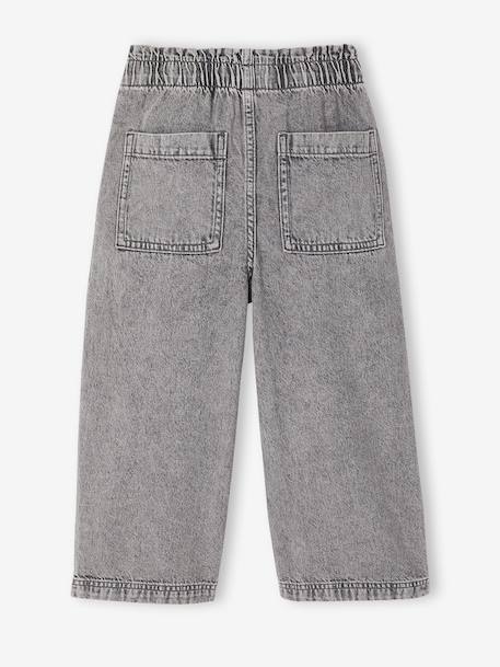 Wijdere timmermansjeans meisjes denimgrijs - vertbaudet enfant 
