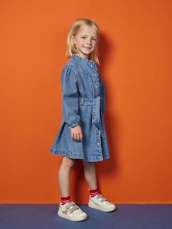 -Jurk in fantasie jeans voor meisjes