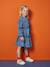 Jurk in fantasie jeans voor meisjes middenblauw - vertbaudet enfant 