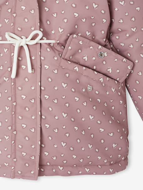Parka met capuchon 3 in 1 meisjes parka + gewatteerde jas marineblauw+rozenhout - vertbaudet enfant 