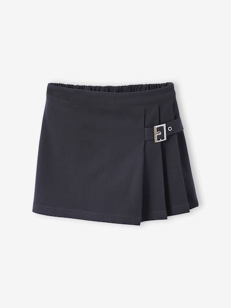 Geplooide skort voor meisjes JONEN antraciet+marineblauw - vertbaudet enfant 