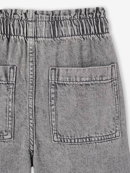 Wijdere timmermansjeans meisjes denimgrijs - vertbaudet enfant 