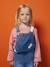 Fluwelen heuptas met kat voor meisjes bleekblauw+double stone+pruim+rouge+vanille - vertbaudet enfant 