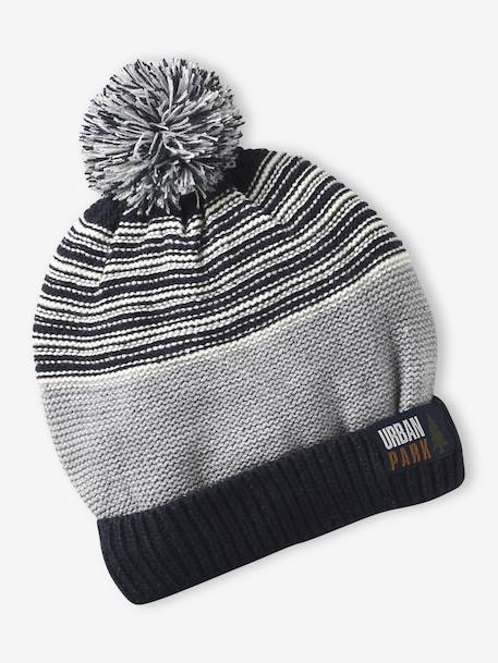 Kerstset muts Urban Park + snood + wanten/handschoenen jongen gemêleerd grijs - vertbaudet enfant 