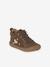 Baby eerste stapjes, veterschoenen van soepel leer bruin+donkerbruin+fuchsia+goudgeel+rozen - vertbaudet enfant 
