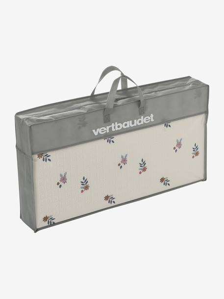 Waterdichte mat voor motoriek beige+ecru+groen+rozen - vertbaudet enfant 