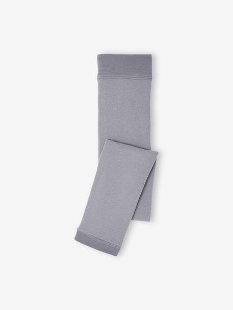 Fleece-legging voor meisjes blauw+gemêleerd grijs+parelgrijs+zachtpaars+zwart - vertbaudet enfant 