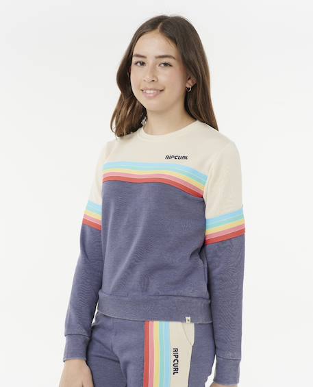 Sweater Surf Revival Crew meisje RIP CURL marineblauw - vertbaudet enfant 