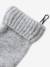 Set van muts + snood + wanten in kabelbreiwerk gemêleerd grijs+ROZE - vertbaudet enfant 