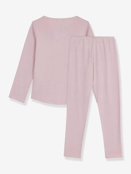 Kinderpyjama katoen rib 1x1 PETIT BATEAU rozen - vertbaudet enfant 