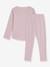 Kinderpyjama katoen rib 1x1 PETIT BATEAU rozen - vertbaudet enfant 