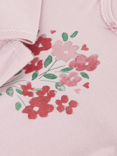 Kinderpyjama katoen rib 1x1 PETIT BATEAU rozen - vertbaudet enfant 