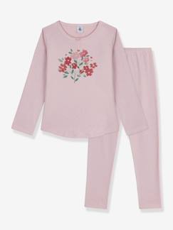 Meisje-Kinderpyjama katoen rib 1x1 PETIT BATEAU