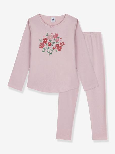 Kinderpyjama katoen rib 1x1 PETIT BATEAU rozen - vertbaudet enfant 