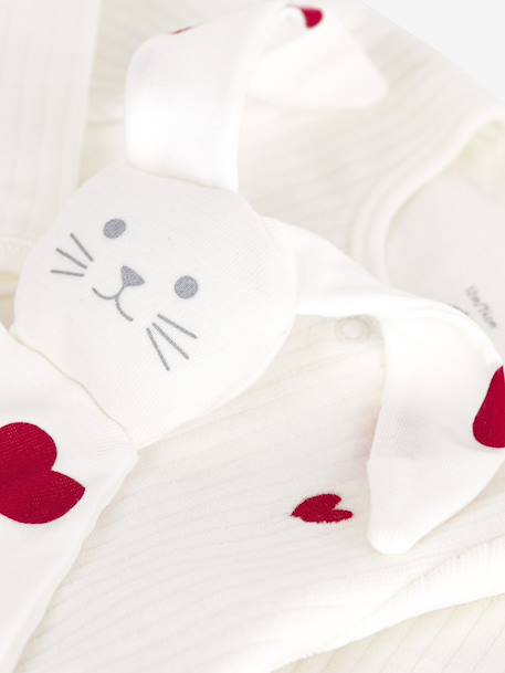 Babypakje cadeau set in fluweel / velours PETIT BATEAU wit - vertbaudet enfant 