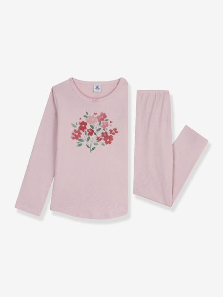 Kinderpyjama katoen rib 1x1 PETIT BATEAU rozen - vertbaudet enfant 