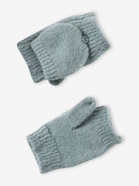 Meisjes set muts + snood + wanten/handschoenen saliegroen - vertbaudet enfant 