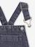 Wijde salopet van jeans voor meisjes denimgrijs+middenblauw+stone+zwart denim - vertbaudet enfant 