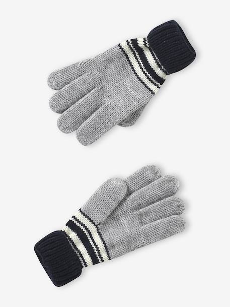 Kerstset muts Urban Park + snood + wanten/handschoenen jongen gemêleerd grijs - vertbaudet enfant 