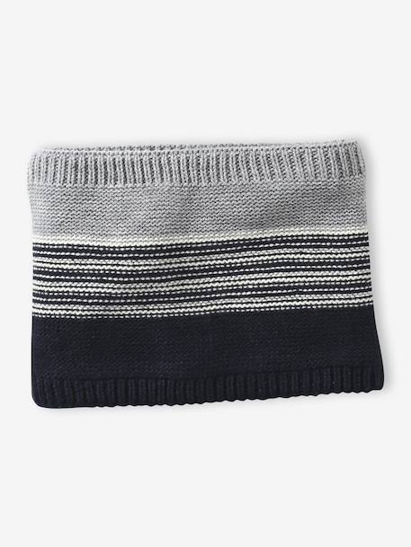Kerstset muts Urban Park + snood + wanten/handschoenen jongen gemêleerd grijs - vertbaudet enfant 