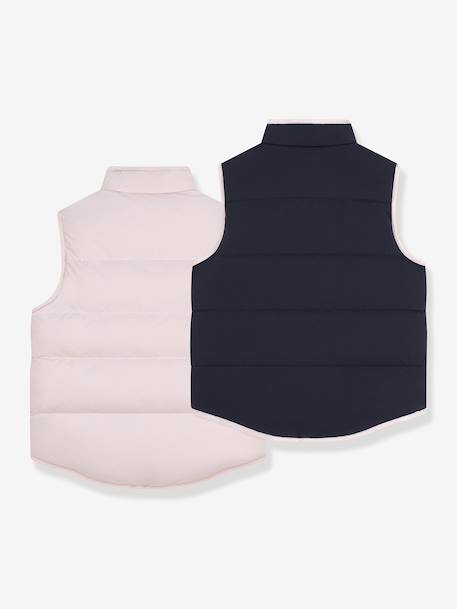 Donsjack voor kinderen, mouwloos, omkeerbaar, tweekleurig PETIT BATEAU rozen - vertbaudet enfant 