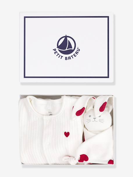 Babypakje cadeau set in fluweel / velours PETIT BATEAU wit - vertbaudet enfant 